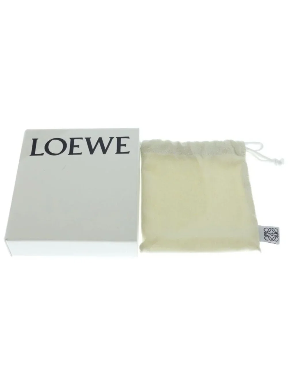 Loewe Anagram Trifold Compact Wallet Silver Black